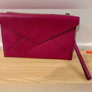 Rebecca Minkoff Magenta Envelope Wristlet Clutch